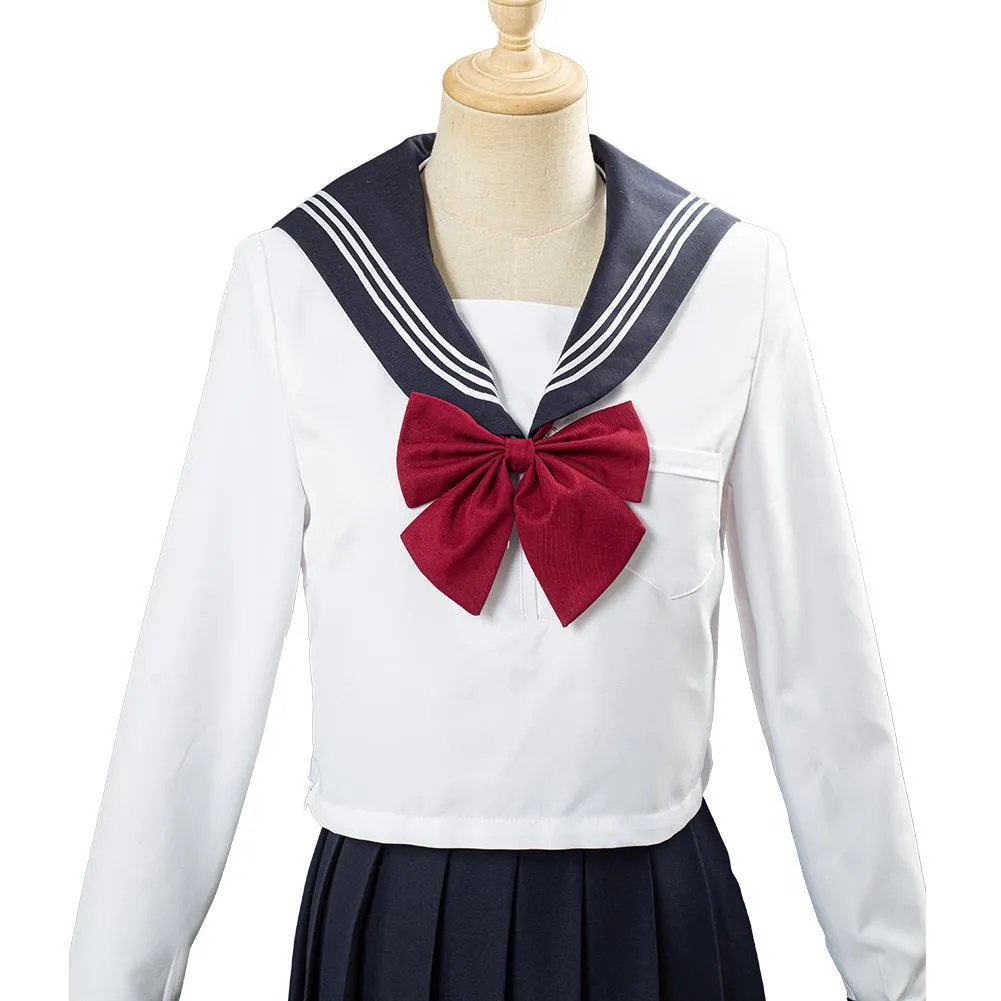Jk High School Uniform Class Uniform Students Clothing Summer Navy Sailor Suit Cosplay Top Skirt Outfit