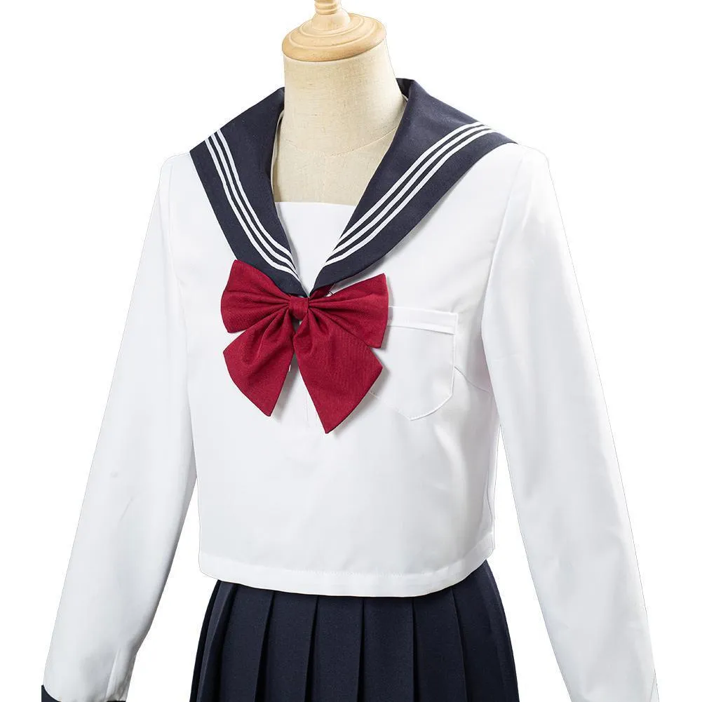 Jk High School Uniform Class Uniform Students Clothing Summer Navy Sailor Suit Cosplay Top Skirt Outfit