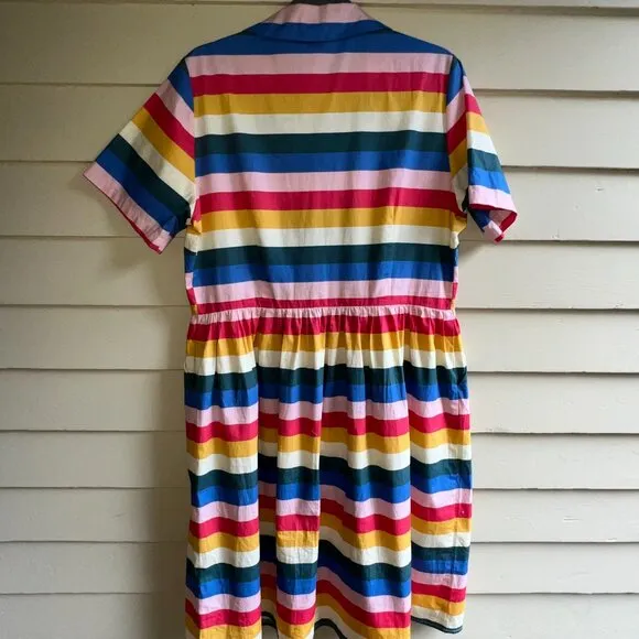 JOANIE CLOTHING Rainbow Cotton Shirt Dress
