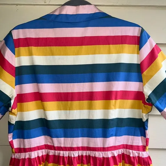 JOANIE CLOTHING Rainbow Cotton Shirt Dress