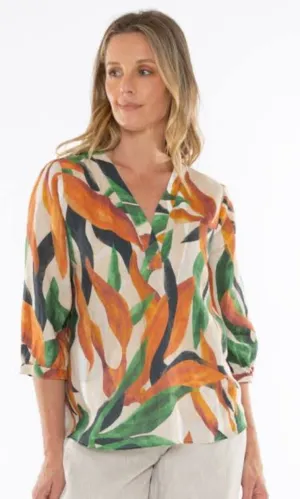 Jump Desert Garden print top