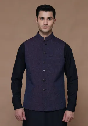 Jute Plum Purple  Traditional Waistcoat