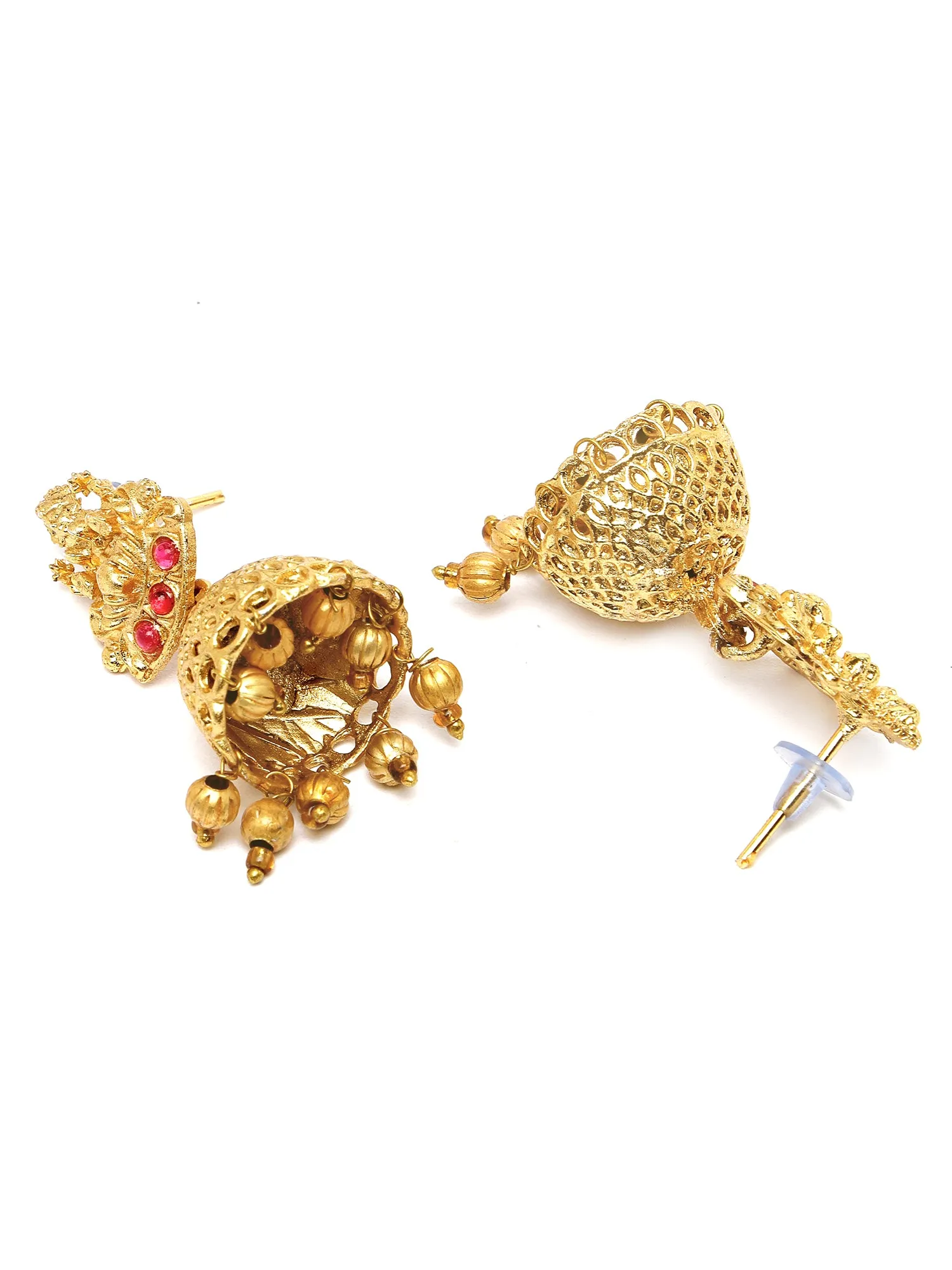 Karatcart Gold Plated Laxmi Mata Design Choker Temple Jewellery Set for Women
