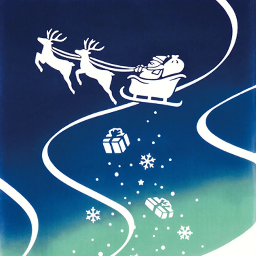 Kenema  - Aurora christmas オーロラクリスマス  (The dyed Tenugui)