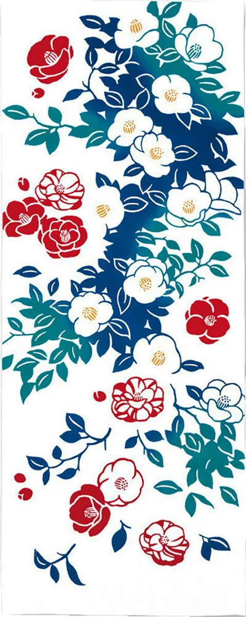 Kenema  - Kanchu Tsubaki  (The dyed Tenugui)