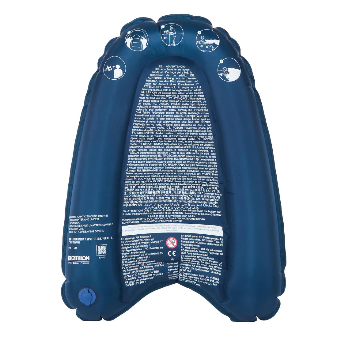 Kid's inflatable bodyboard for 4-8 year-olds (15-25 kg)