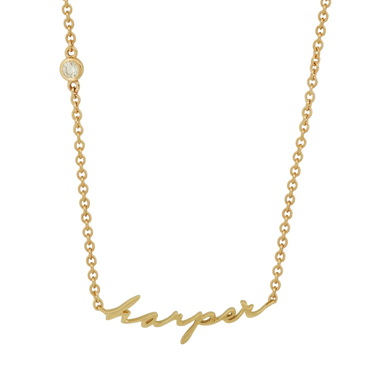 Kids Nameplate Calligraphy Necklace