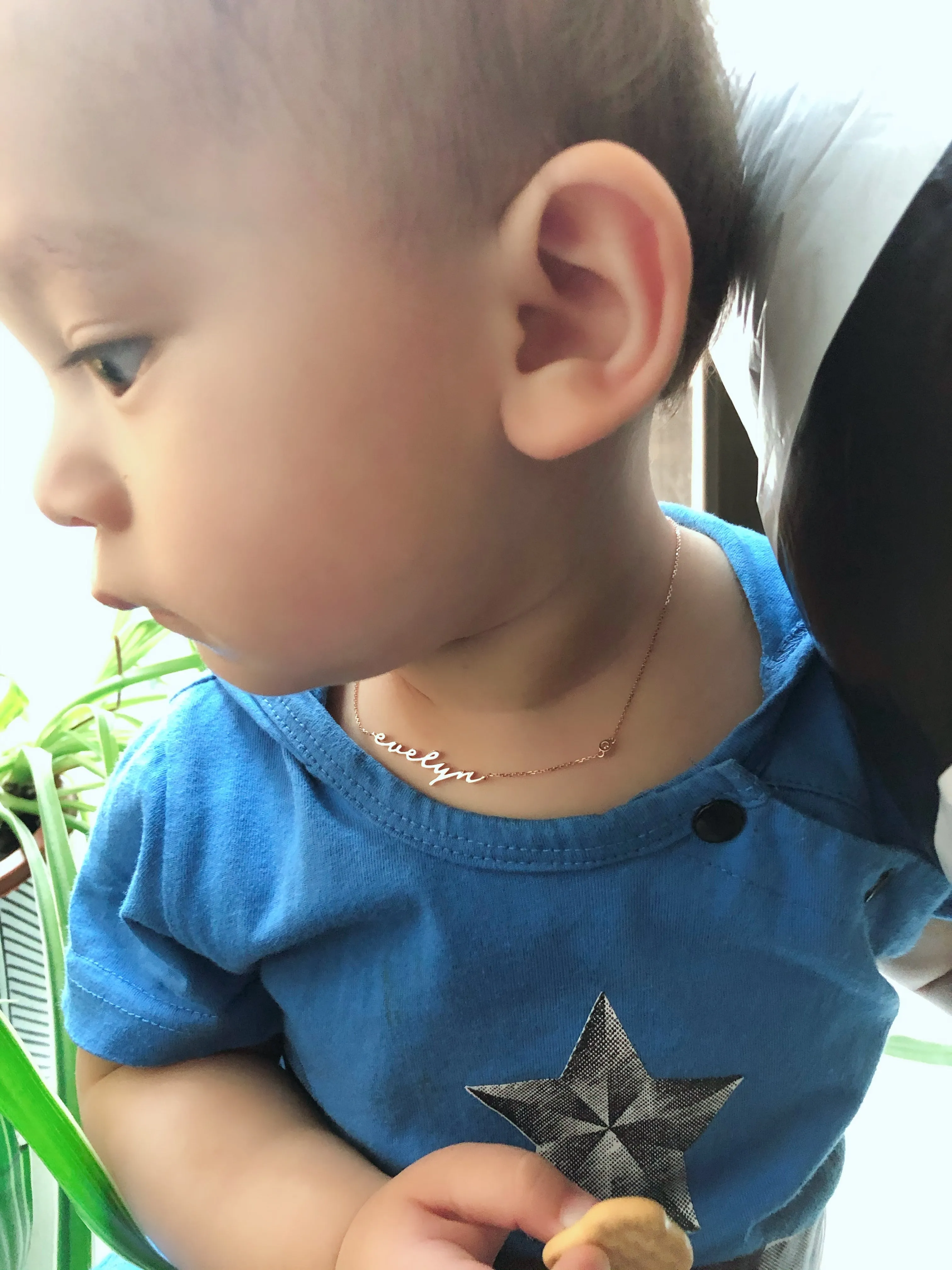 Kids Nameplate Calligraphy Necklace