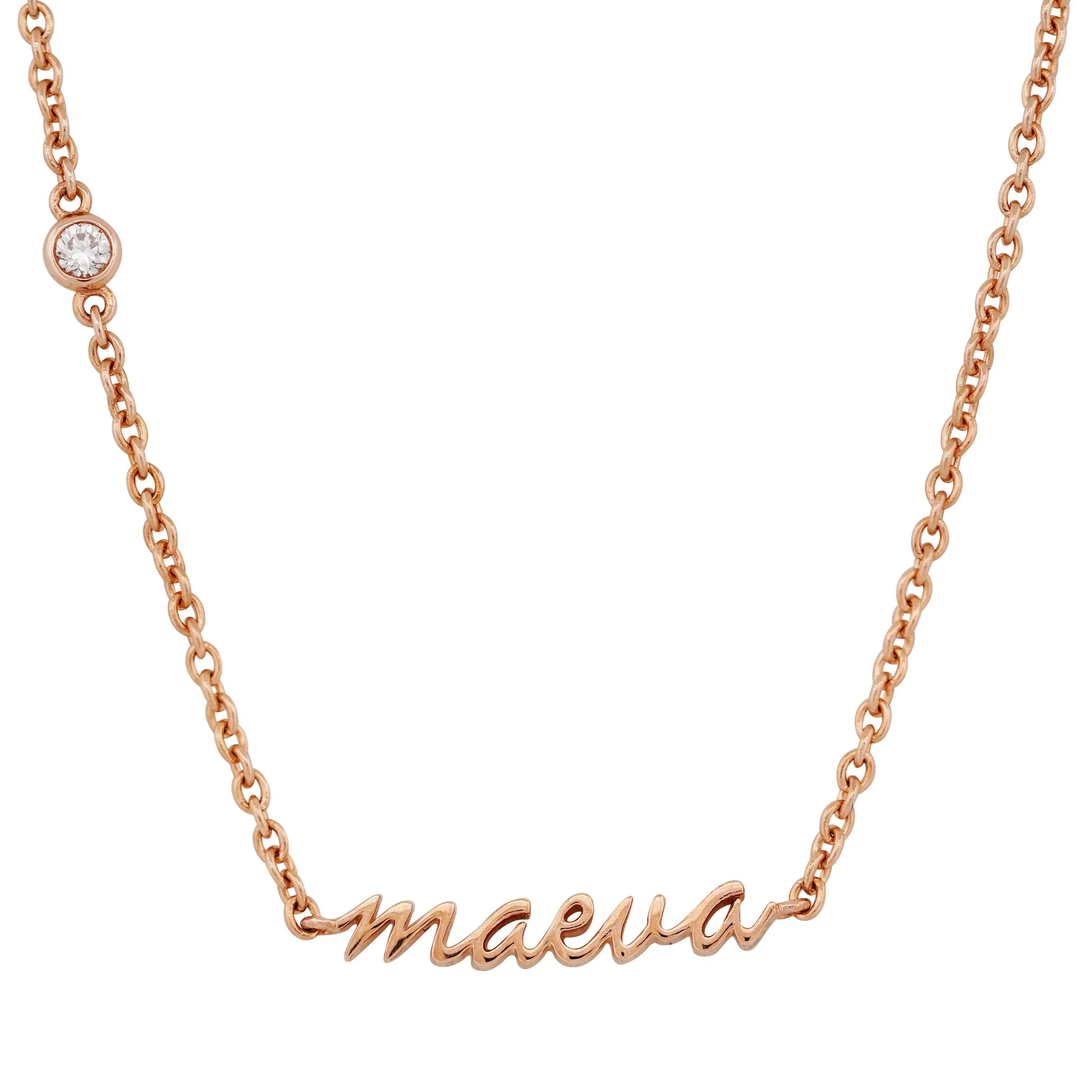 Kids Nameplate Calligraphy Necklace