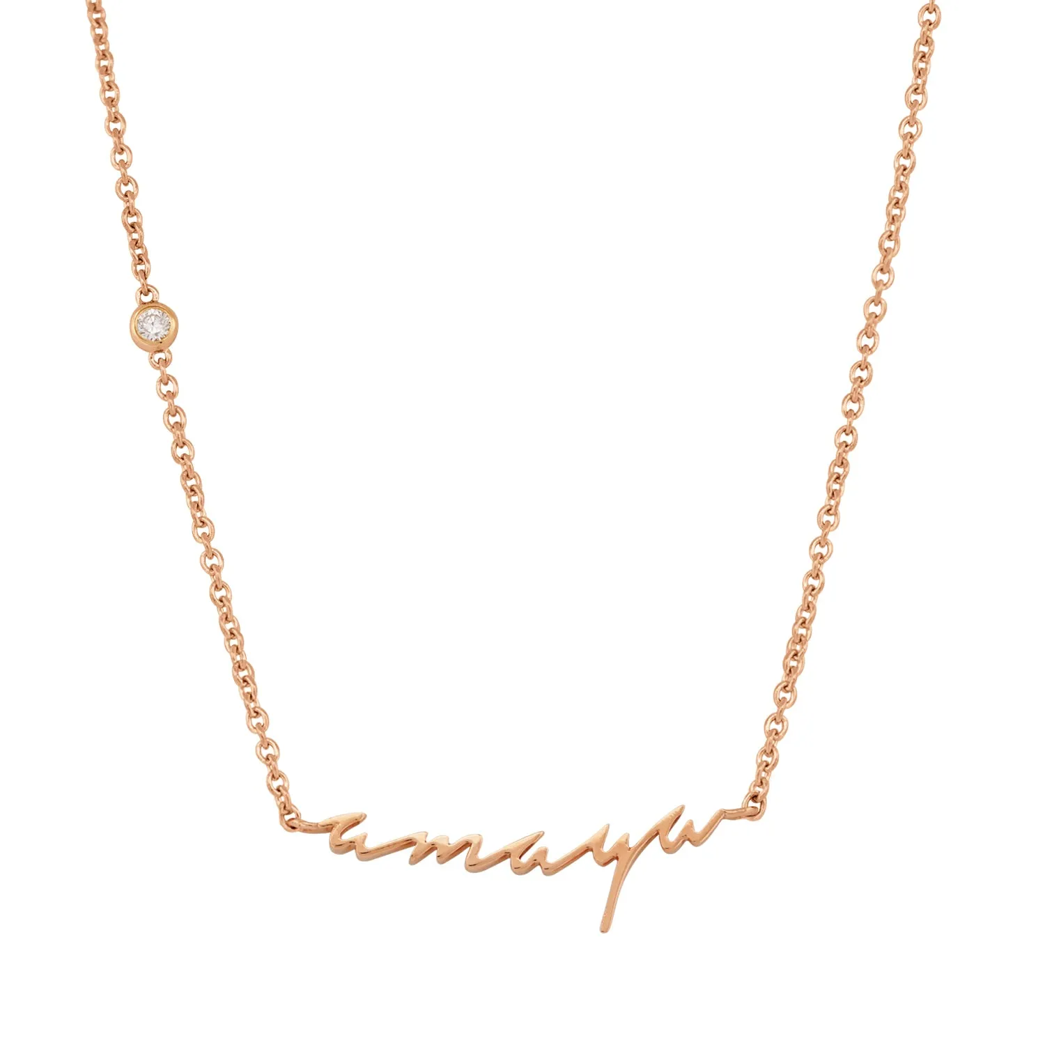 Kids Nameplate Calligraphy Necklace