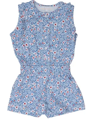 Kinsley Romper - Red White Blue Floral