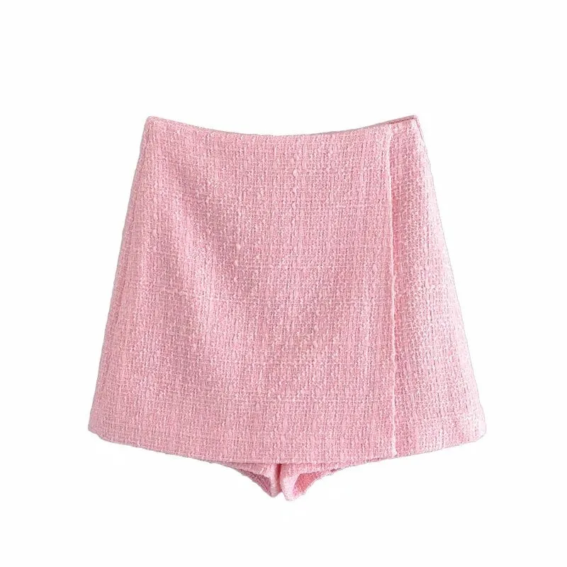 Knitted Tweed Pink Winter Blaze Coat Women