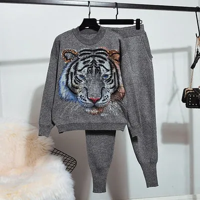 Knitwear 2 Piece Suits Women Fashion