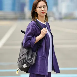 Korean Hanbok Washed 17's Dyed Cotton Common Use Man Woman Casual Daily Clothing BTS Light Purple 24014