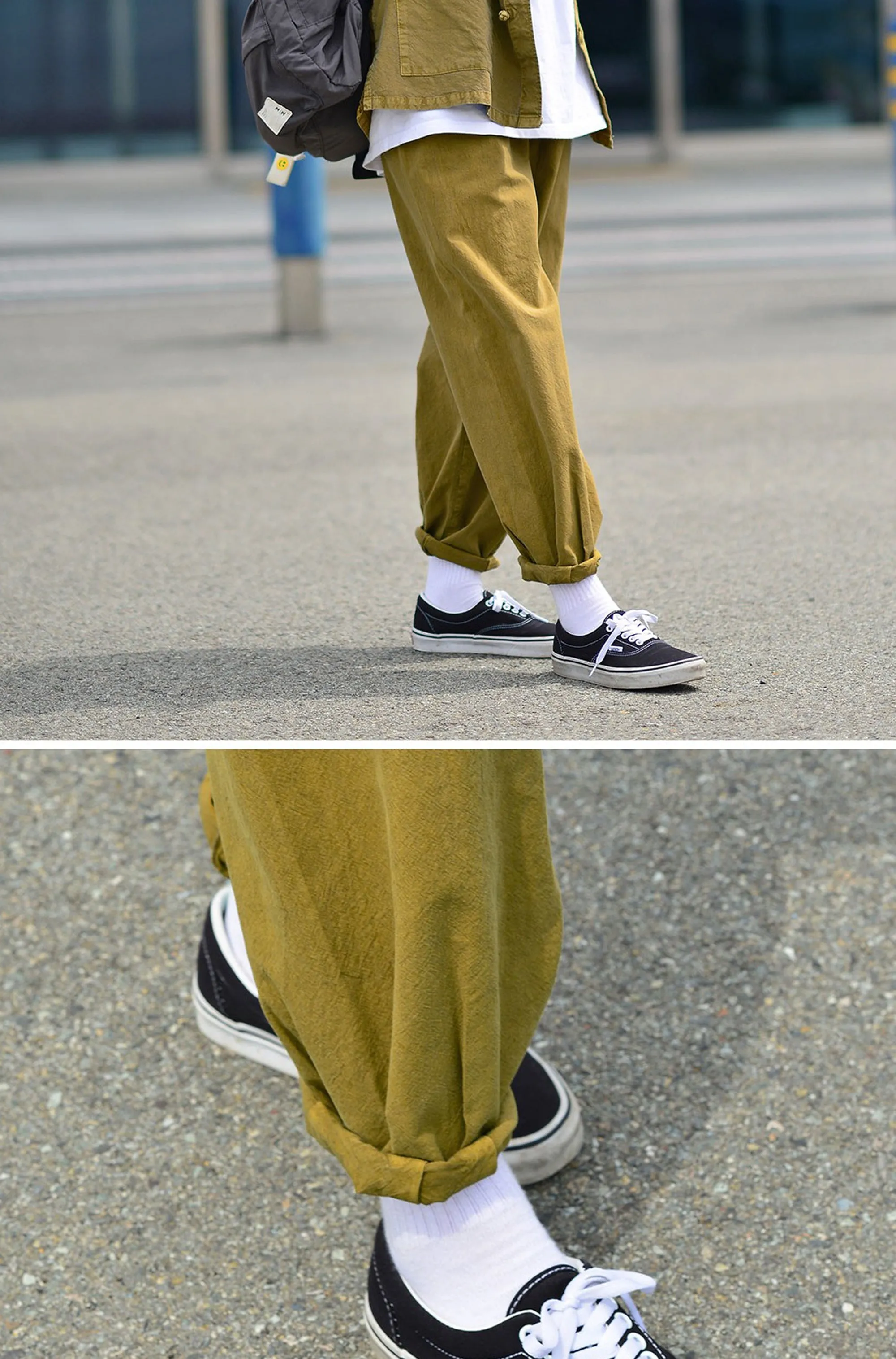 Korean Hanbok Washed Cotton Common Use Man Woman Casual Daily Clothing BTS Long Sleeve Olive 10042