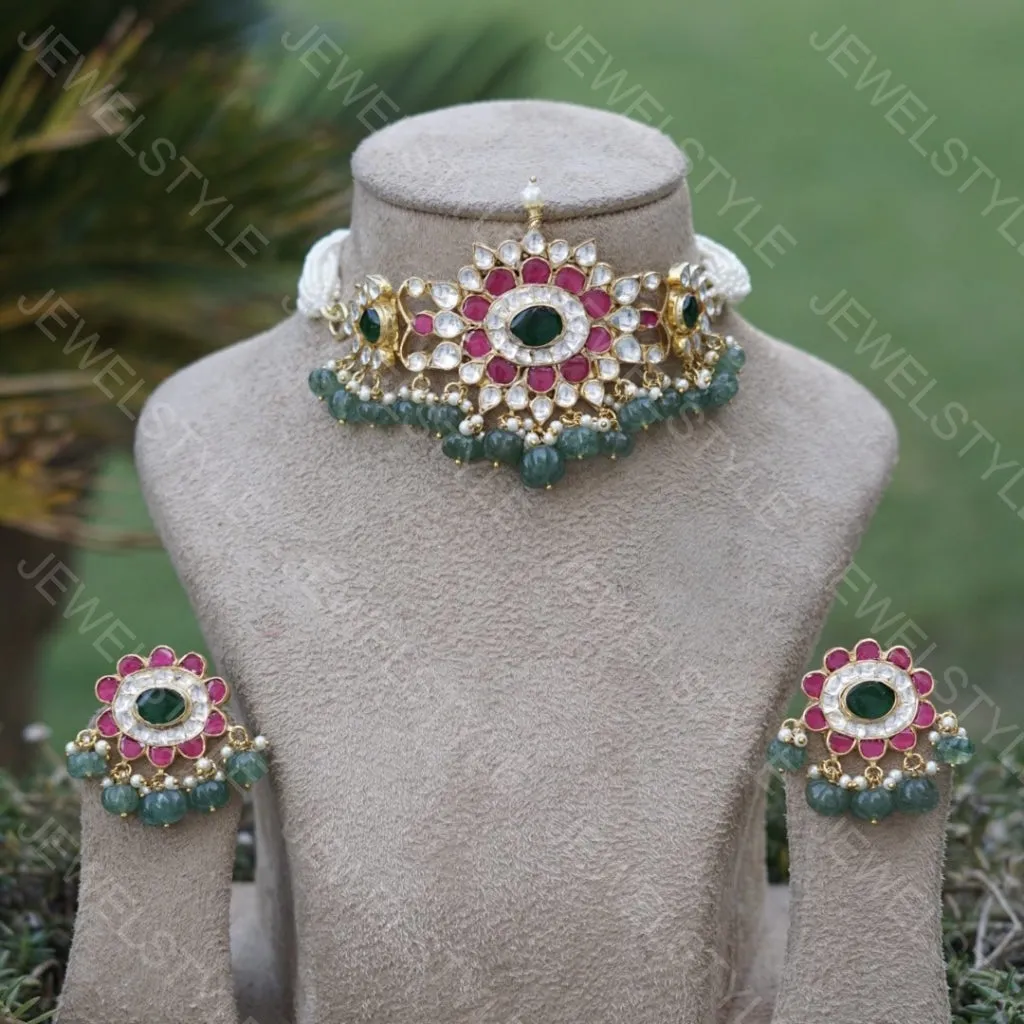 Kundan Choker set(Preorder) 4-817