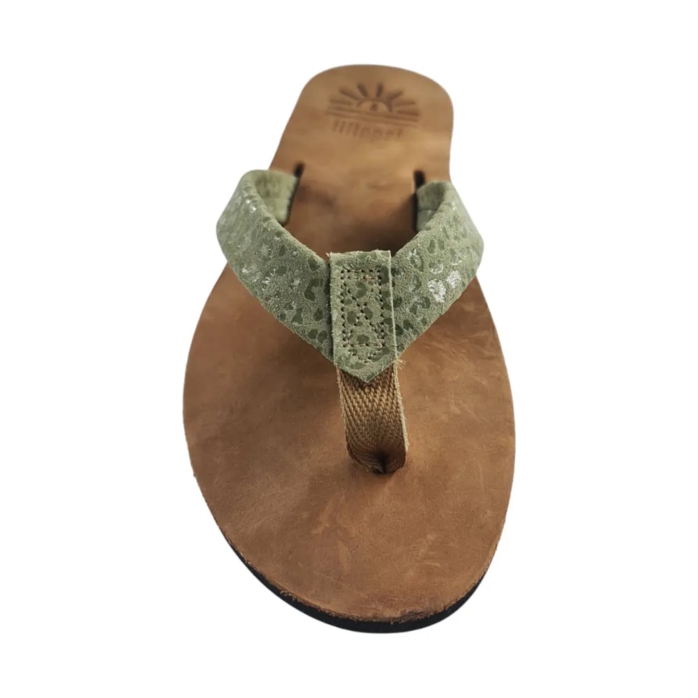 Ladies Leopard Green - Arch Support