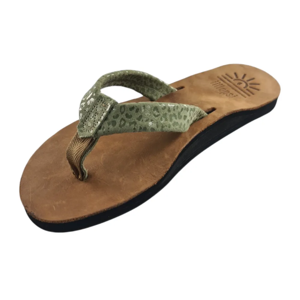 Ladies Leopard Green - Arch Support