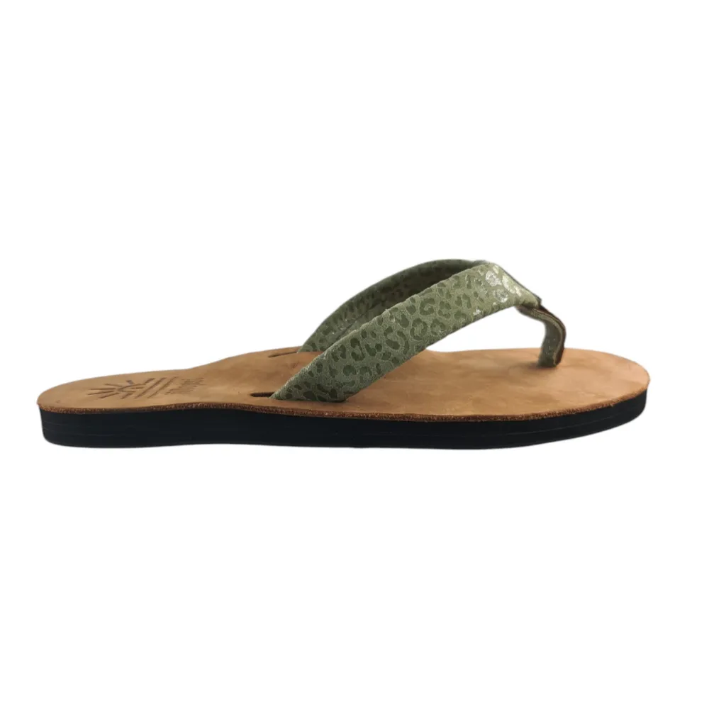 Ladies Leopard Green - Arch Support