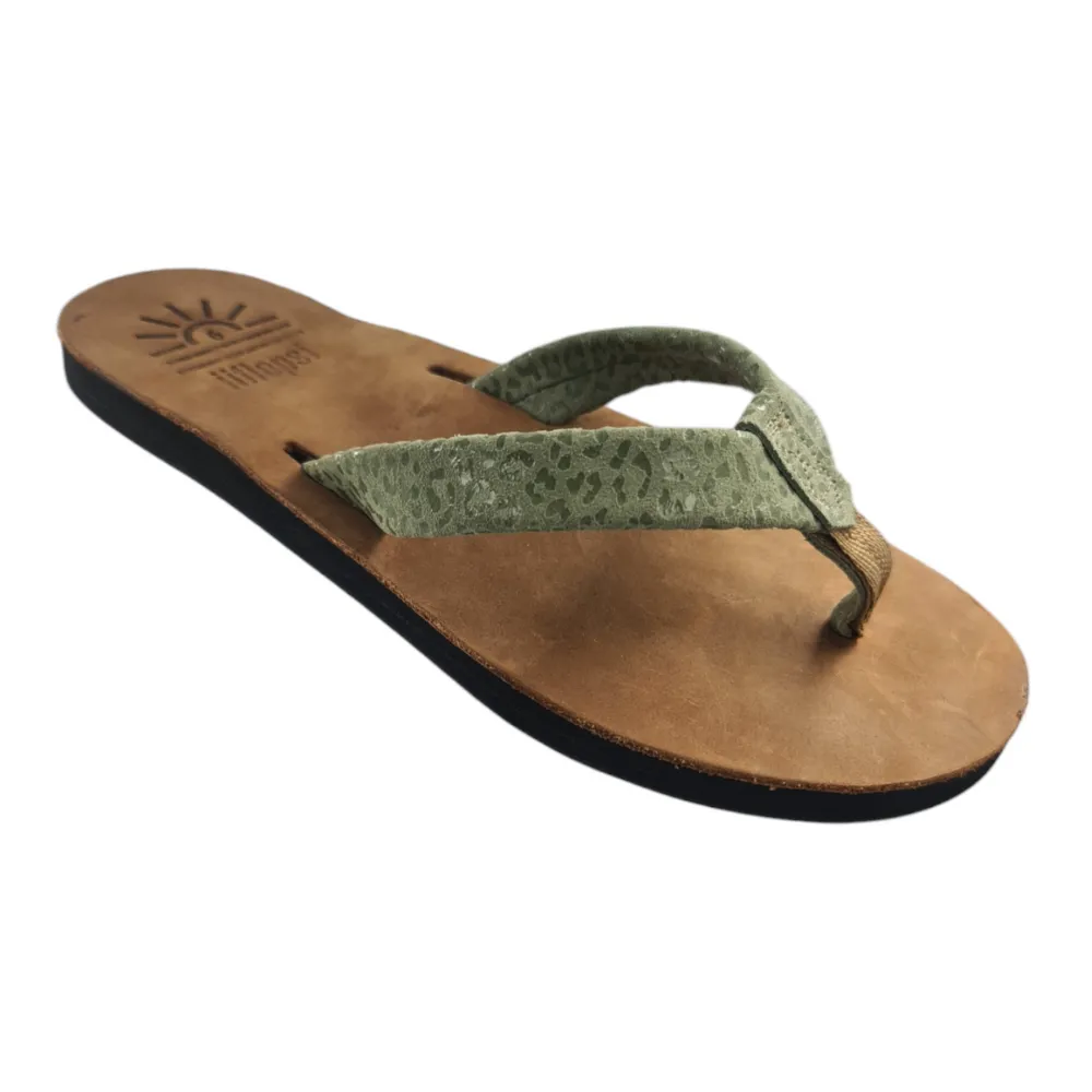 Ladies Leopard Green - Arch Support