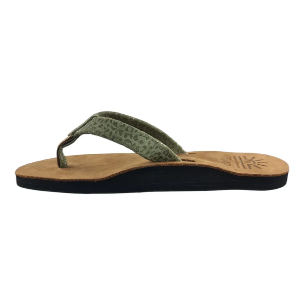 Ladies Leopard Green - Arch Support