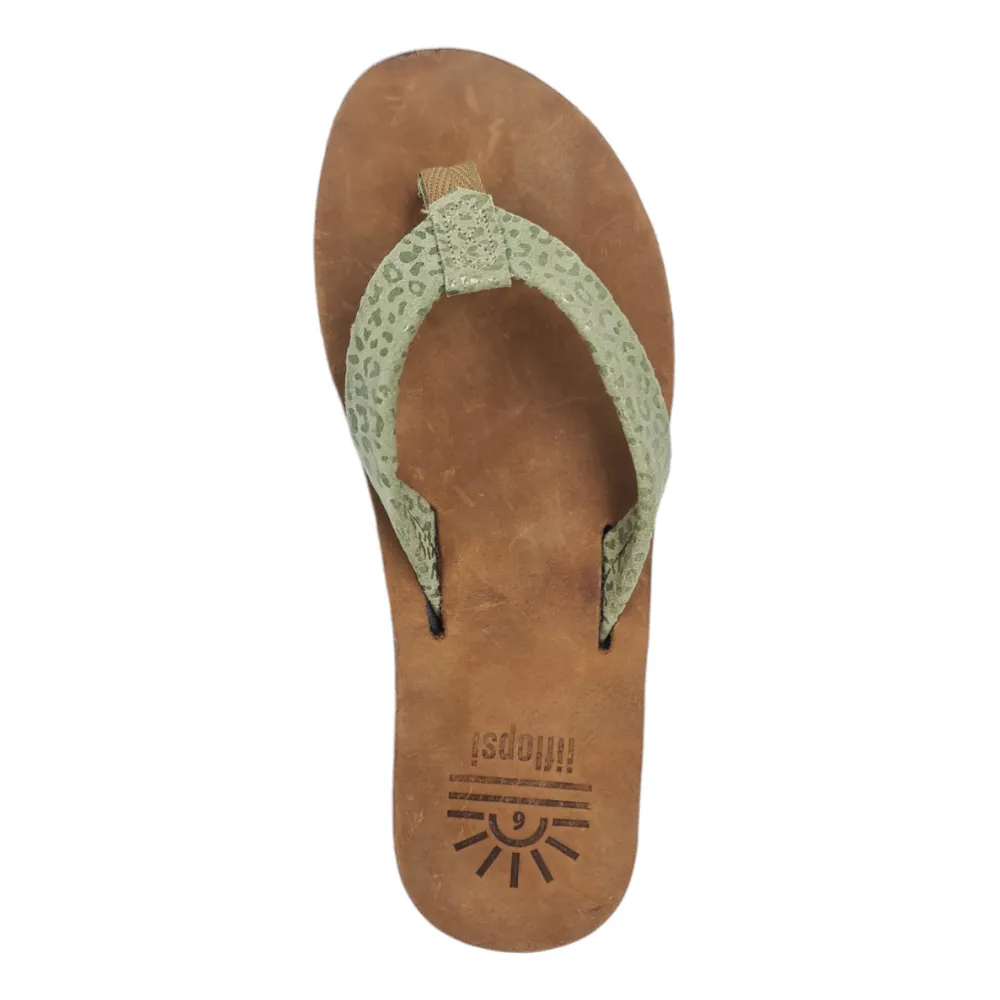 Ladies Leopard Green - Arch Support