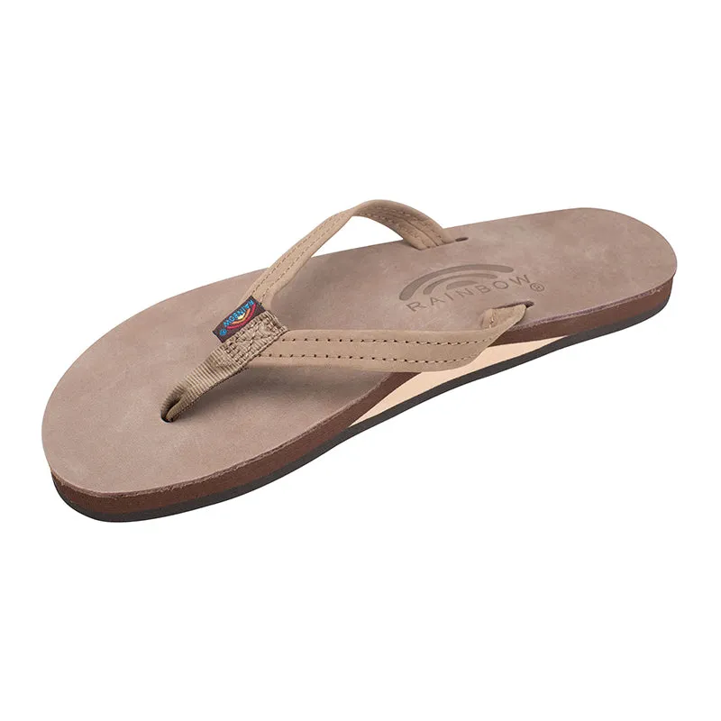 Ladies Single Layer Narrow Strap Premier Leather Sandal