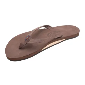 Ladies Single Layer Narrow Strap Premier Leather Sandal