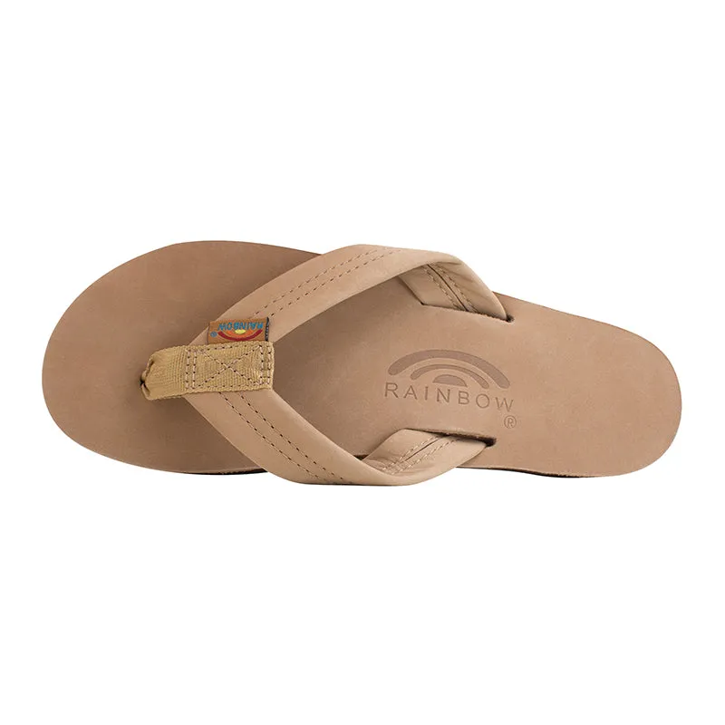 Ladies Single Layer Wide Strap Premier Leather Sandal