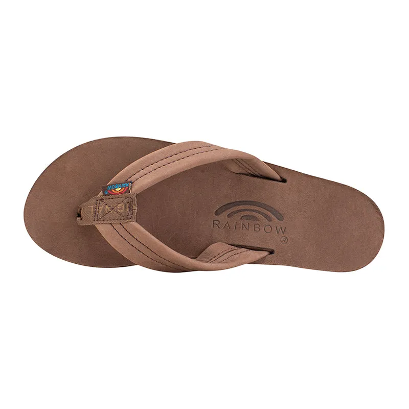 Ladies Single Layer Wide Strap Premier Leather Sandal