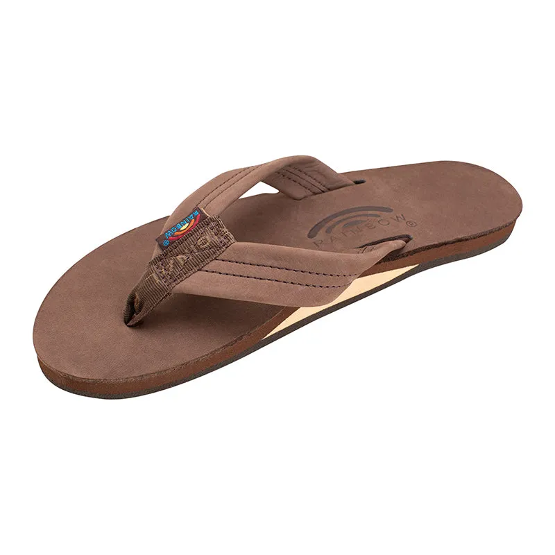 Ladies Single Layer Wide Strap Premier Leather Sandal