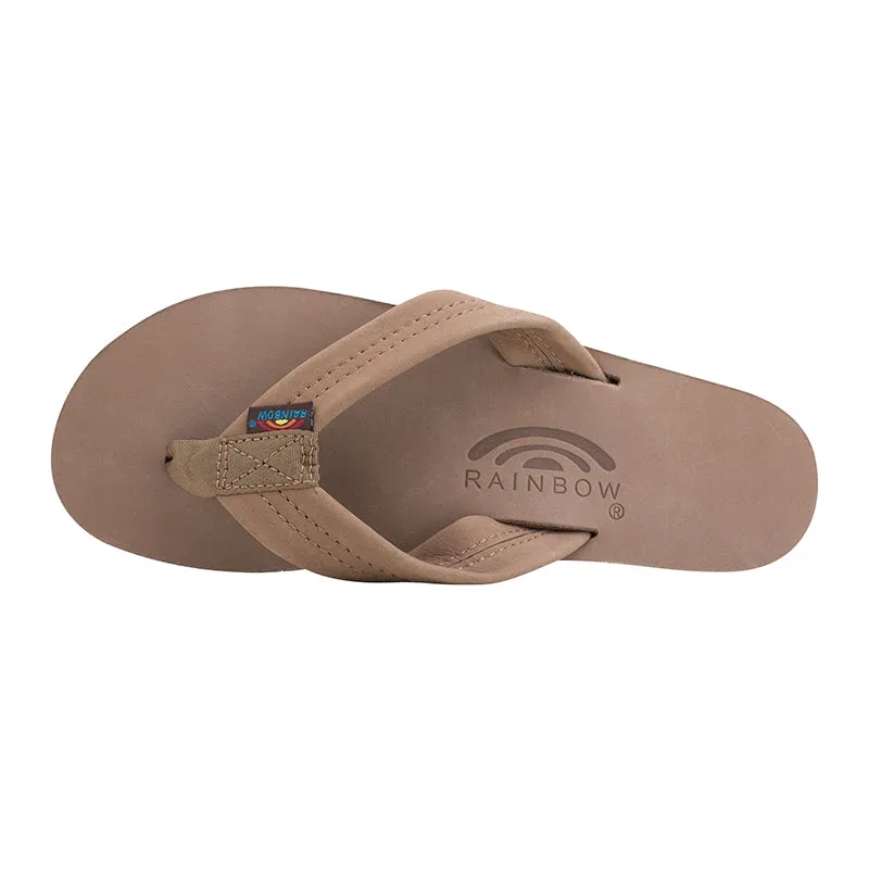 Ladies Single Layer Wide Strap Premier Leather Sandal