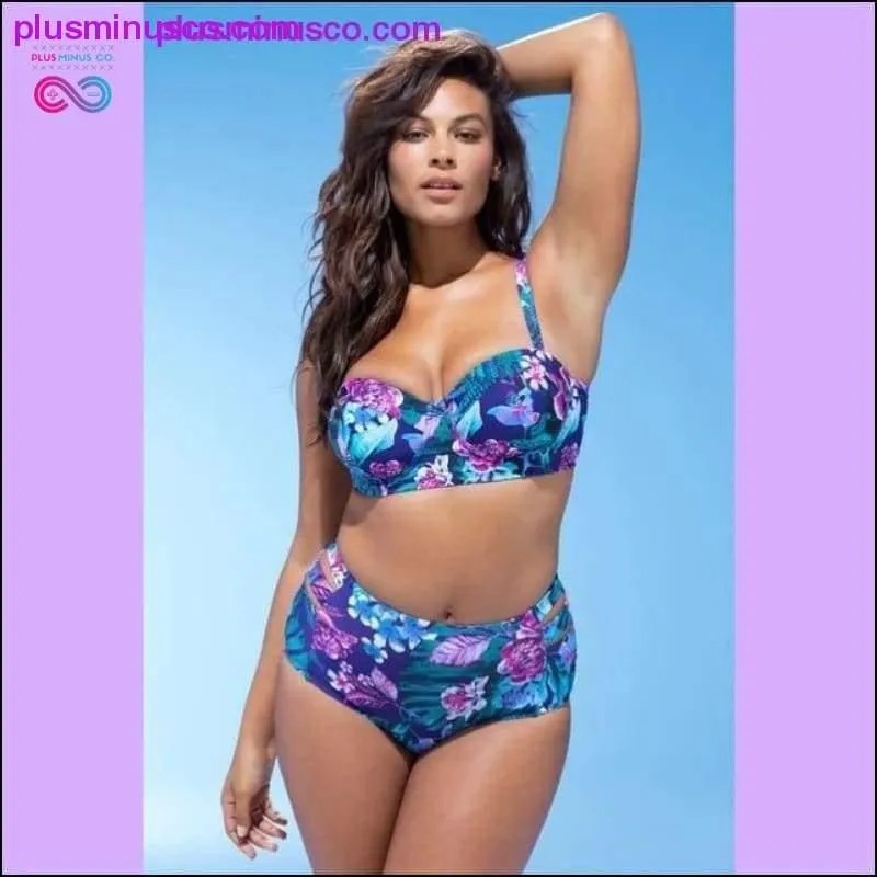 Large Cup Women Retro Halter Neck Cross Swimwear