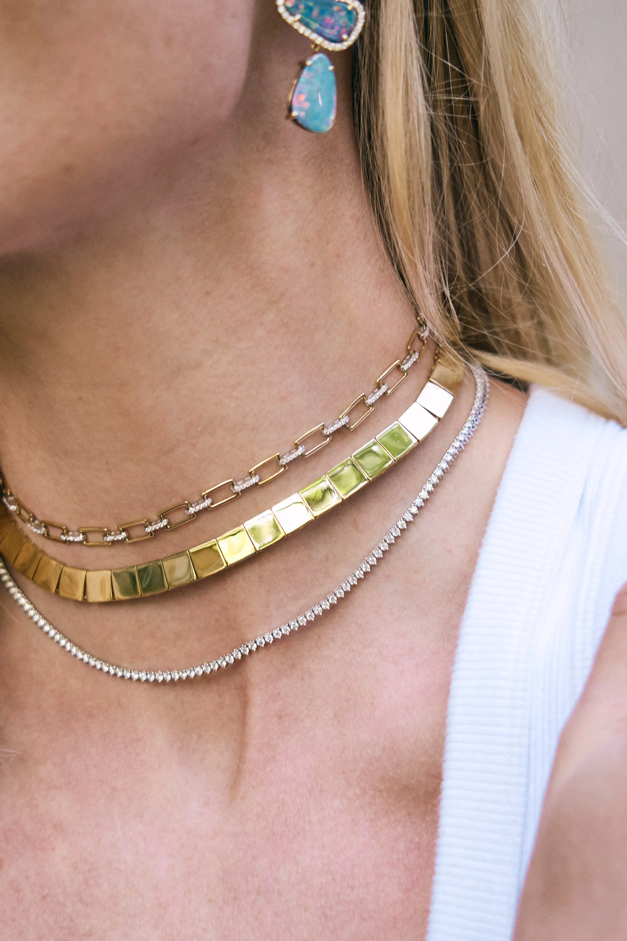 Large Gold Square Collar