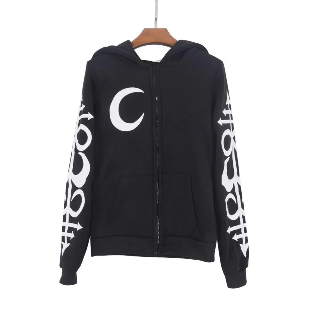 Large Hat Zip-Up Fleeced Hoodie