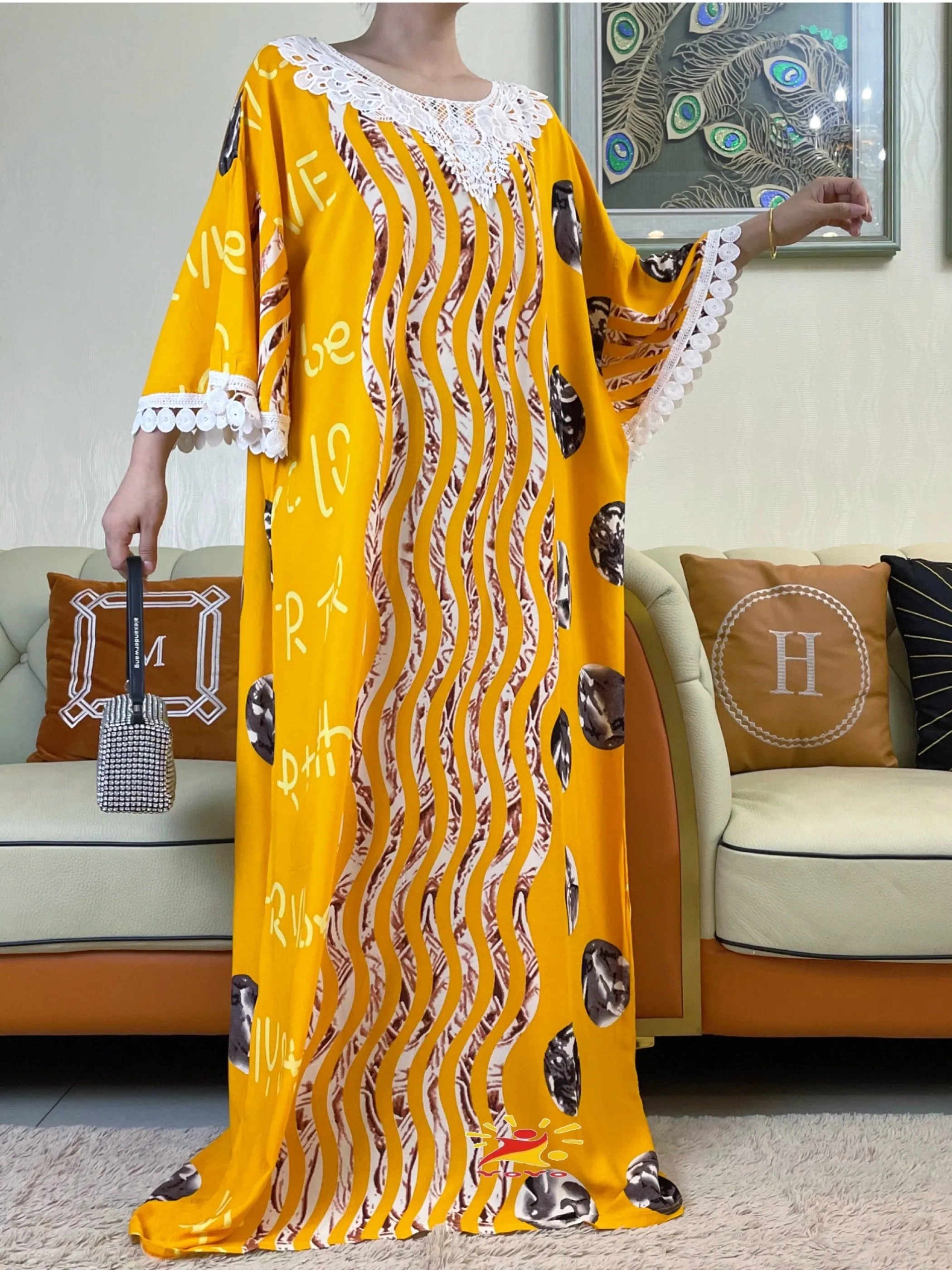 Latest Muslim Fashion Summer Short Sleeve Dresses  With Big Scarf Floral Print Colorful Boubou Maxi Islam Women  African Abaya