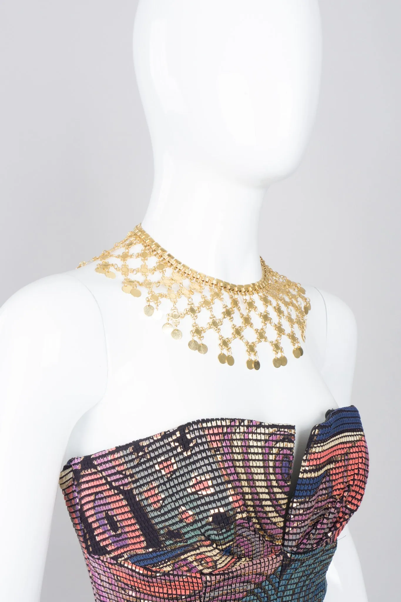 Lattice Mesh Necklace and Earring Set
