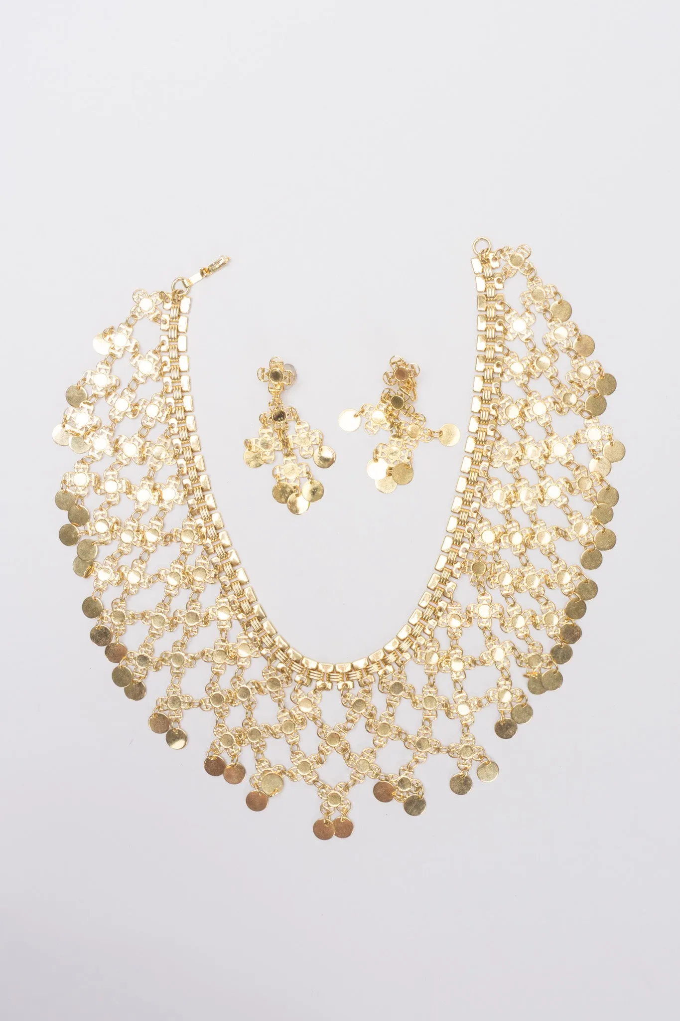 Lattice Mesh Necklace and Earring Set
