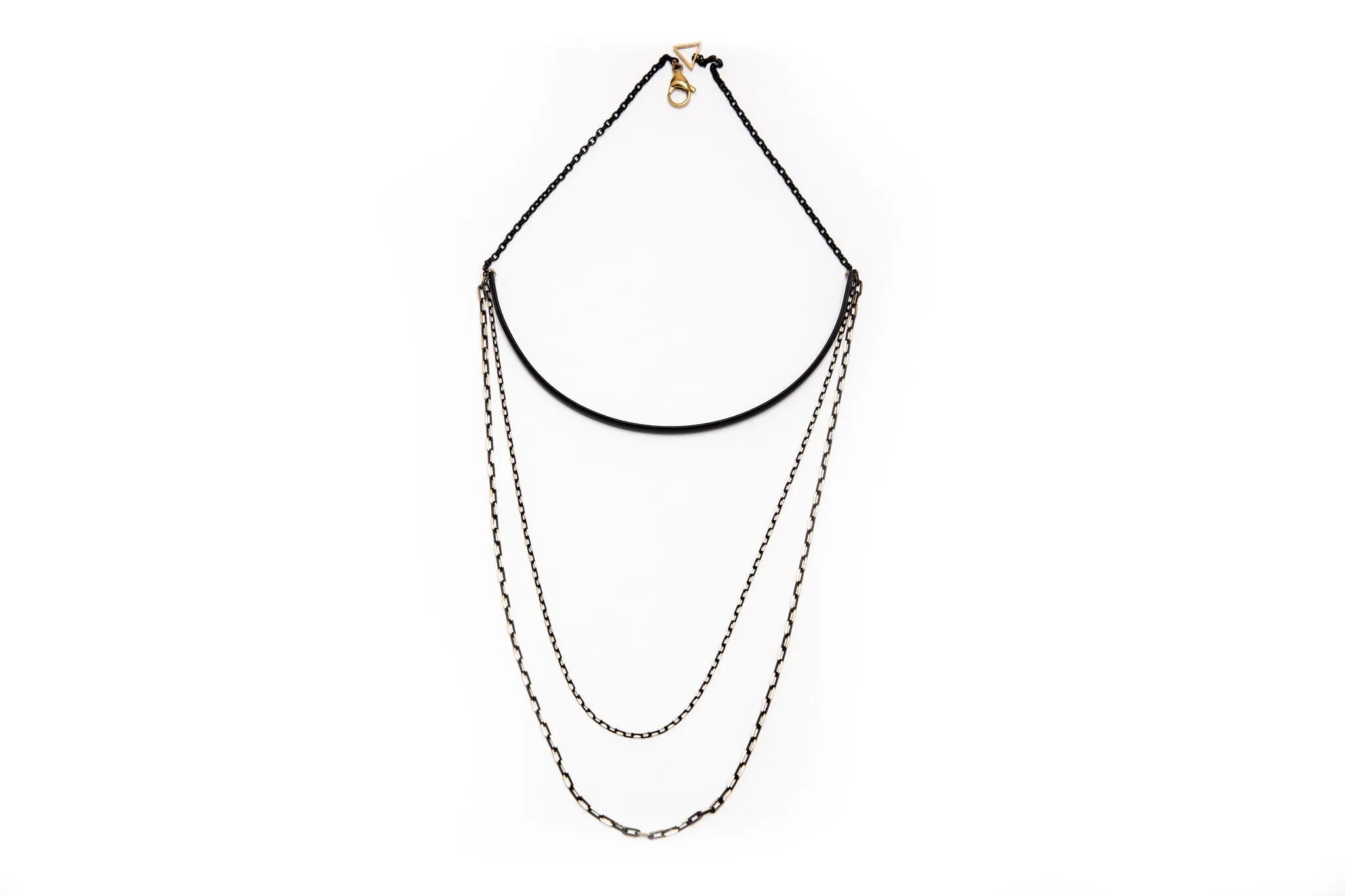 Layered Black and Gold Choker