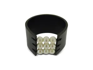 Leather & Pearl Bracelet