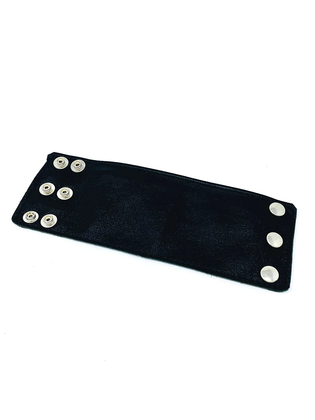 Leather Hidden Zip Pouch Cuff