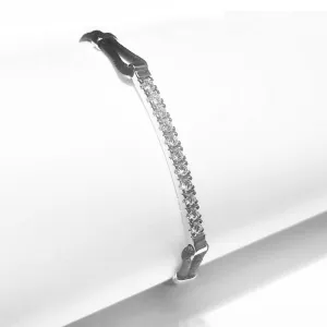 Leather leather and white gold bracelets 18kt with diamonds 0.516ct color g purity vs 0059br*