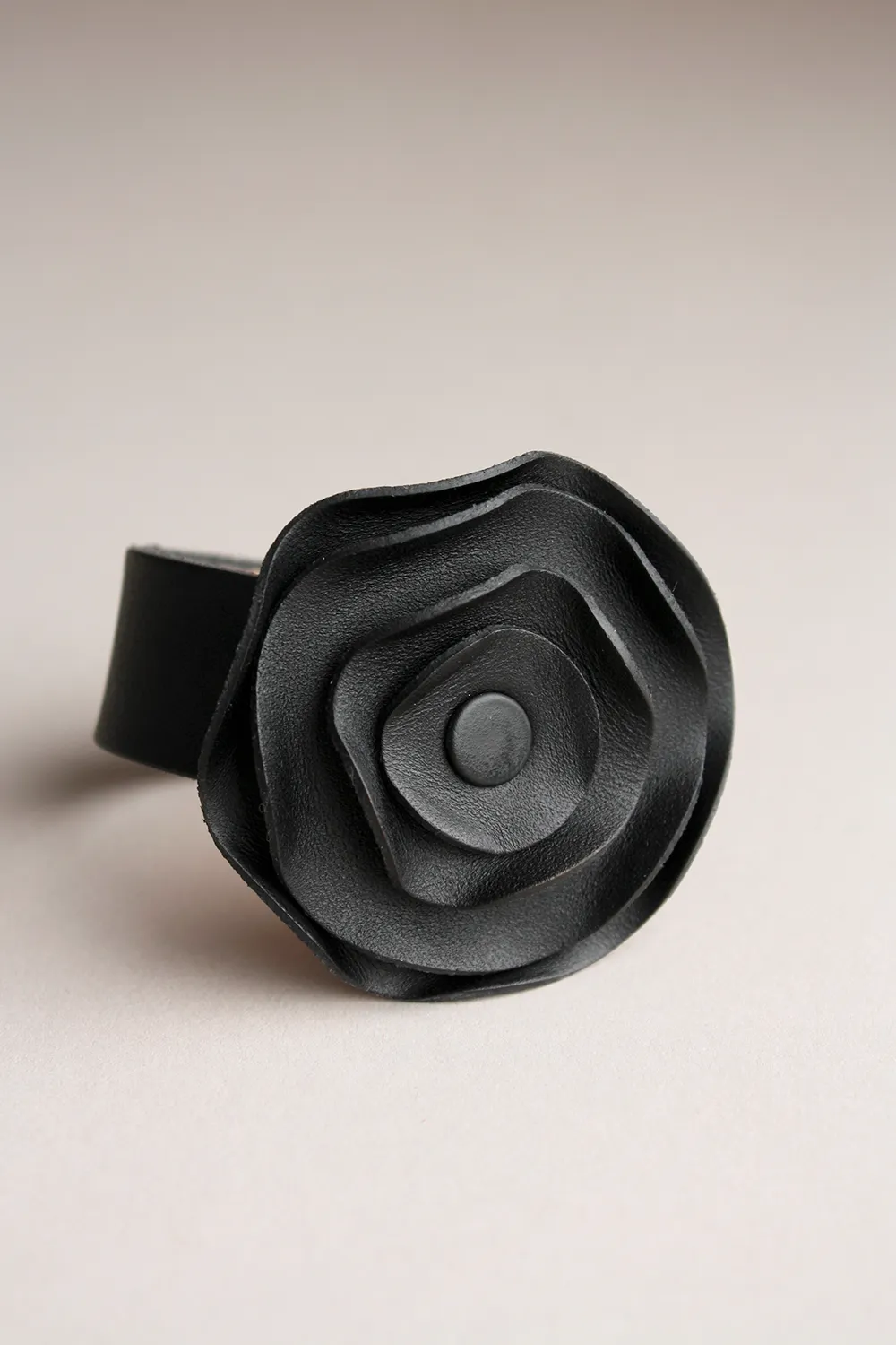 Leather Scarf Cuff - Black