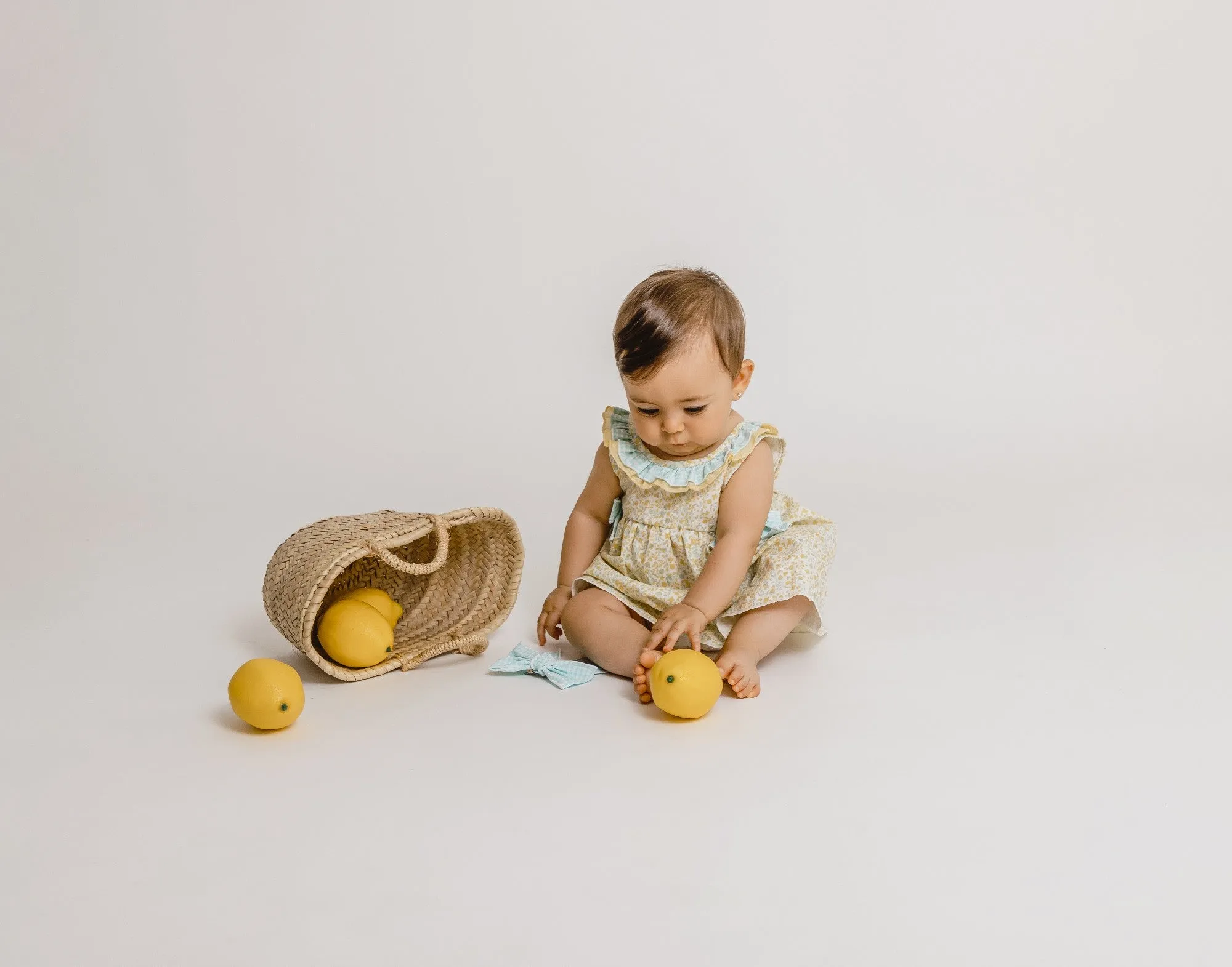Lemon & Green Floral Print Dress