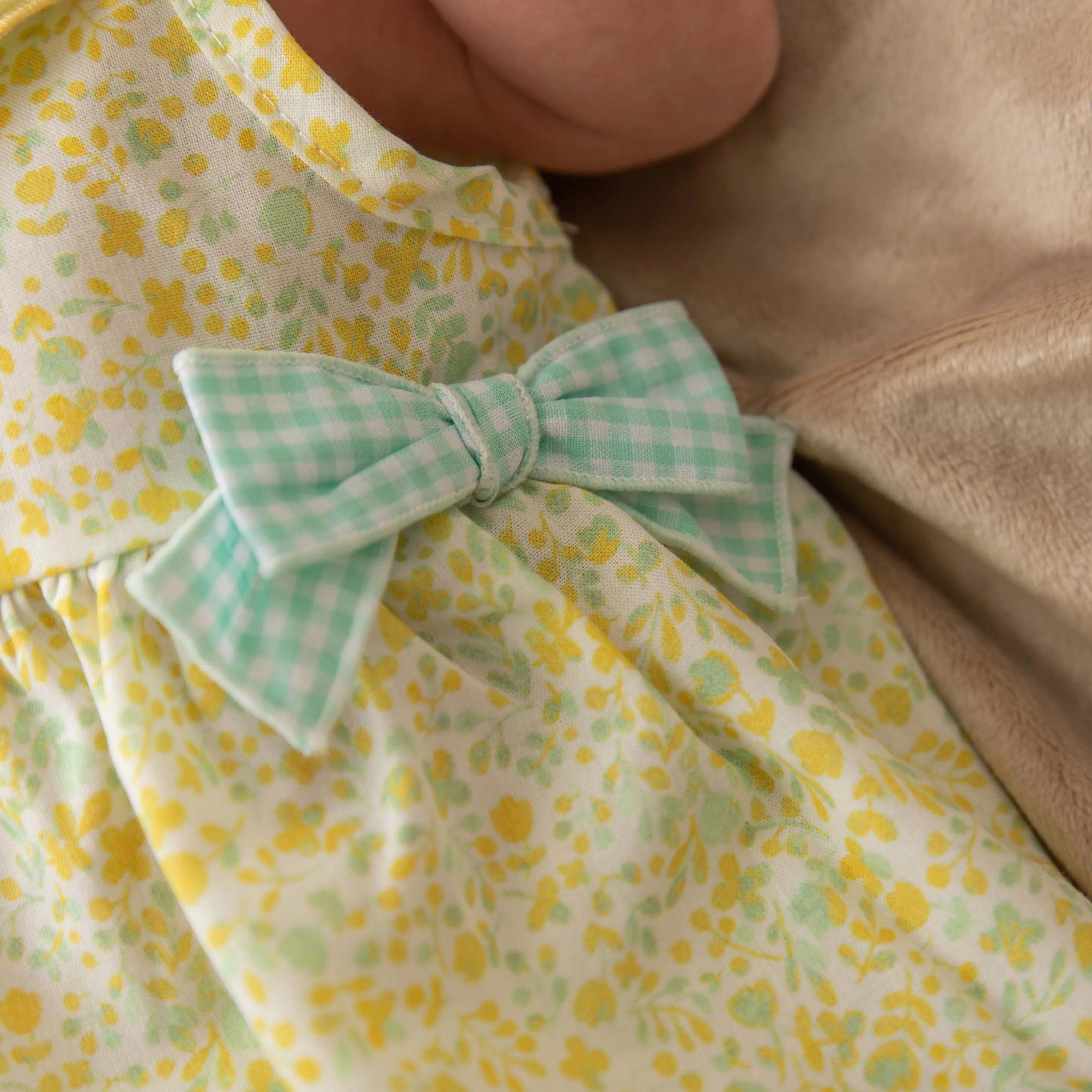 Lemon & Green Floral Print Dress