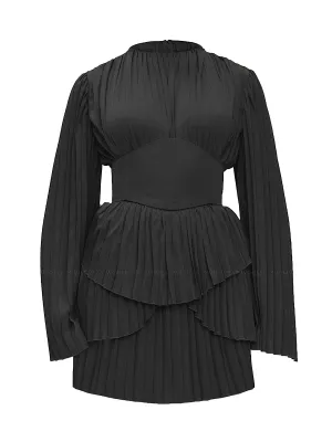 Lenti Pleated Mini Dress
