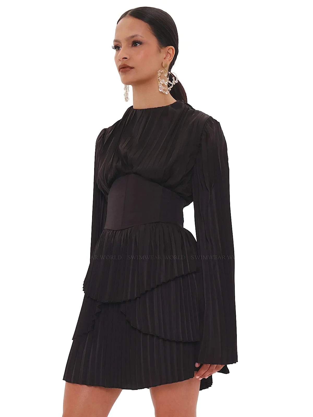 Lenti Pleated Mini Dress