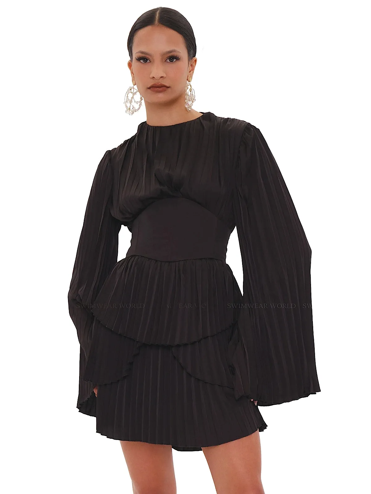 Lenti Pleated Mini Dress