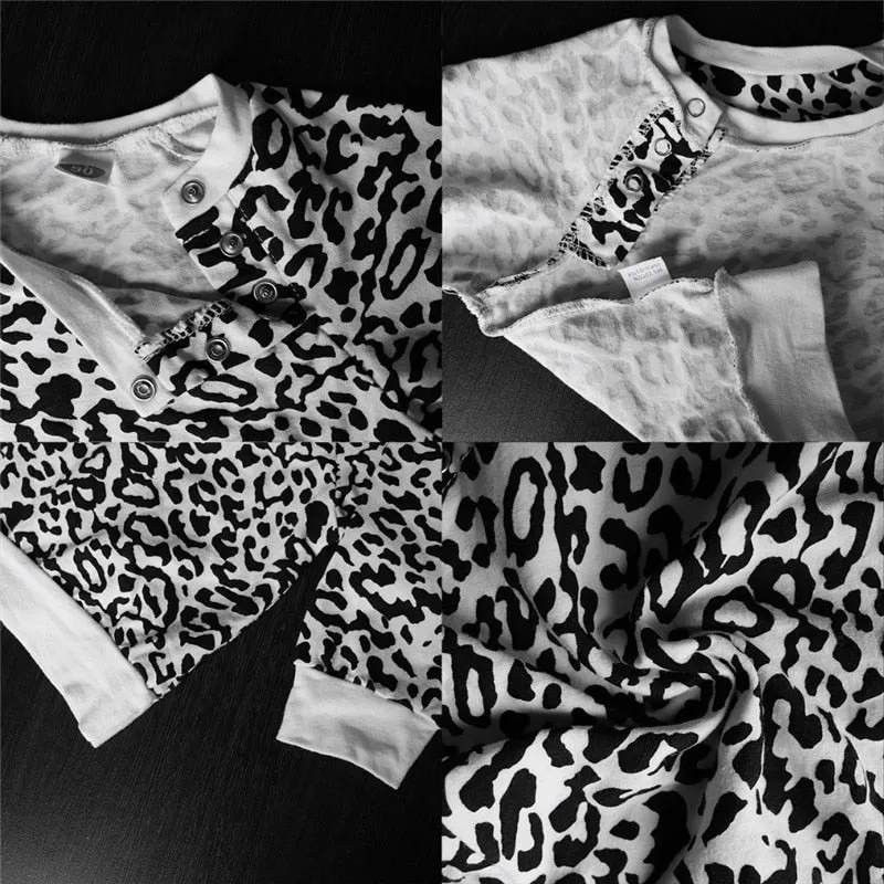Leopard Baby Clothing Set Winter