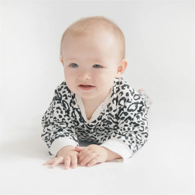 Leopard Baby Clothing Set Winter